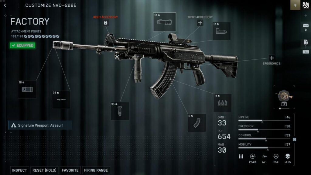 NVO-228E : اسلحه قابل آزادسازی در سطح ۵ در بتلفیلد ۶